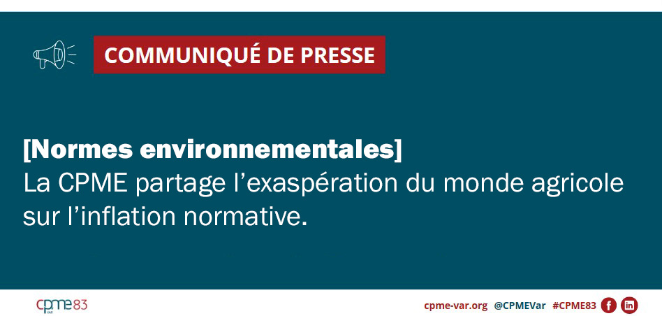 Communiqué de presse CPME Var : Normes Environnementales