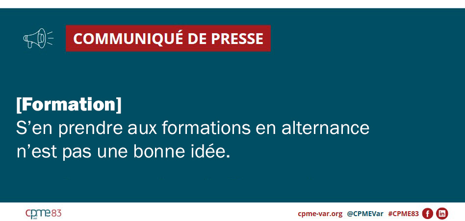 Communiqué de presse CPME Var : Formation