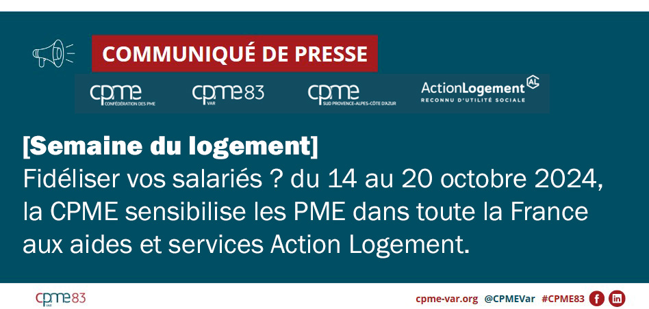 Communiqué de presse CPME Var : Semaine du logement