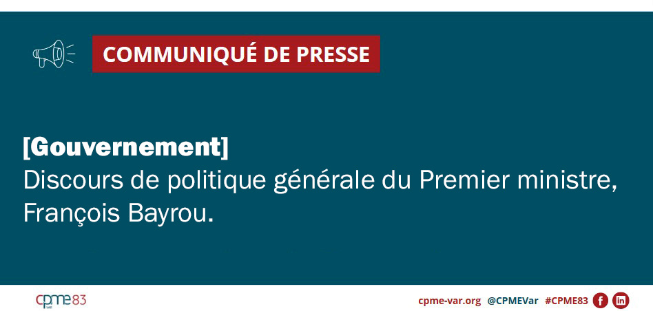 Communiqué de presse CPME Var : Gouvernement