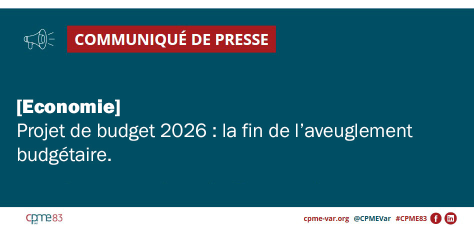 Communiqué de presse CPME Var : Economie
